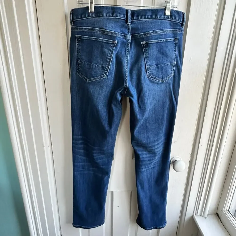 Banana Republic Traveler Jeans Mens 33x32 Slim Fit Stretch Medium Wash
